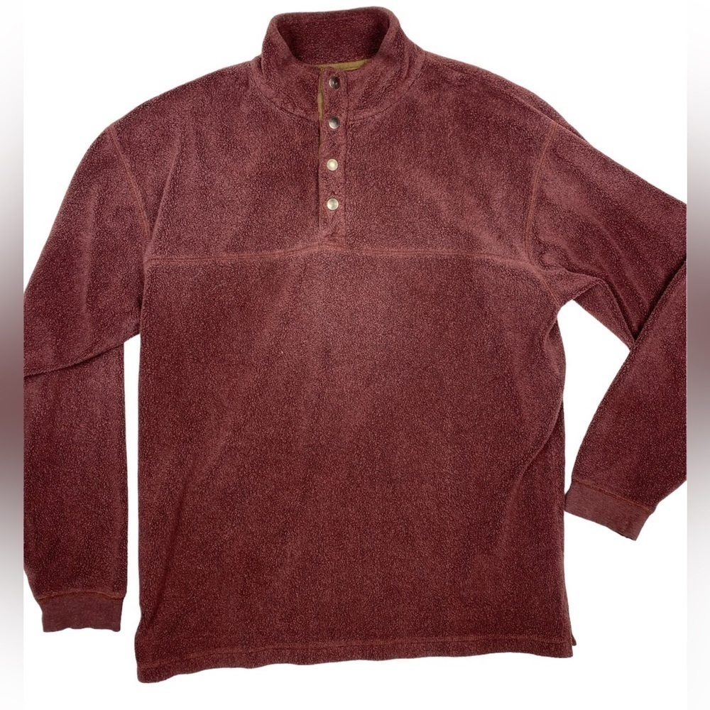 Norm Thompson vintage pullover quarter button up sweater size medium